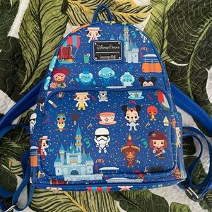 Retired Disney Parks Chibi Loungefly Backpack + White Mouse Ear Sunglasses!